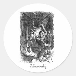 Der Jabberwocky Runder Aufkleber