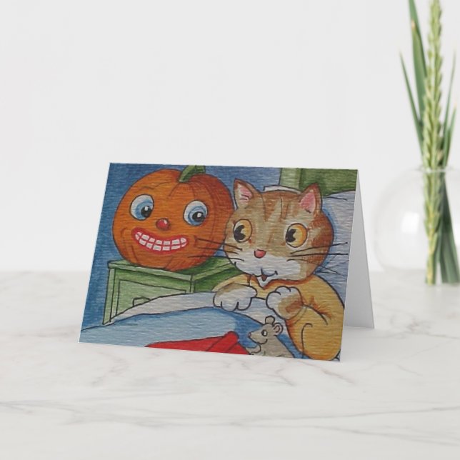Der Jack O'lantern des Ingwers Karte (Vorderseite)