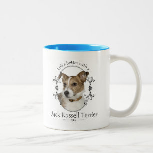 Der Jack-Russell-Tasse des Lebens bessere Zweifarbige Tasse