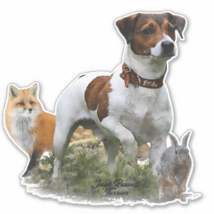 Der Jack Russell Terrier , Art Aufkleber