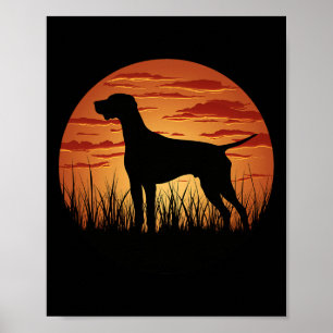 Der Jagdhund Silhouette gegen die EU Poster