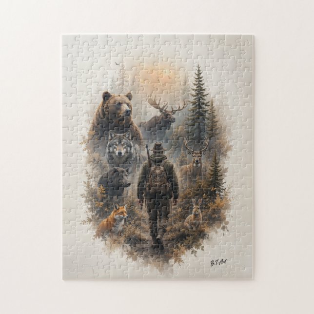 Der Jäger, In die wilde Stille  Puzzle (Vertikal)