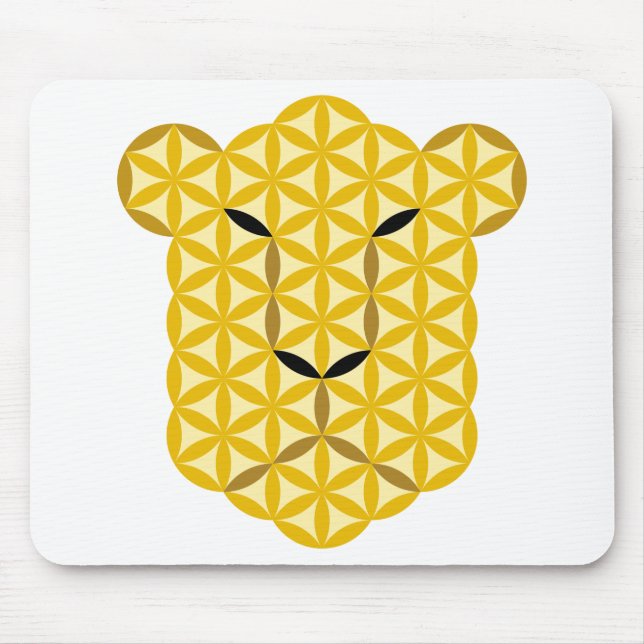 Der Jaguar des Lebens - heilige Tiere. Mousepad (Vorne)