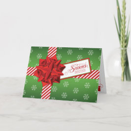 Der Jahreszeit Imitat-Geschenkboxen die Feiertagskarte