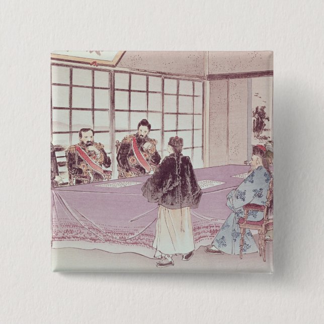 Der Japaner ist Ich-Tso und MoU-Tsou behilflich Button (Vorderseite)