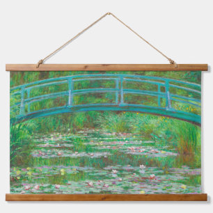 Der japanische Footbridge Claude Monet Wandteppich Mit Holzrahmen