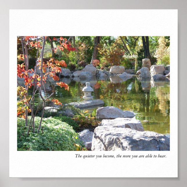 Der japanische Garten-Teich - Die Ruhe, die Sie we Poster (Vorne)