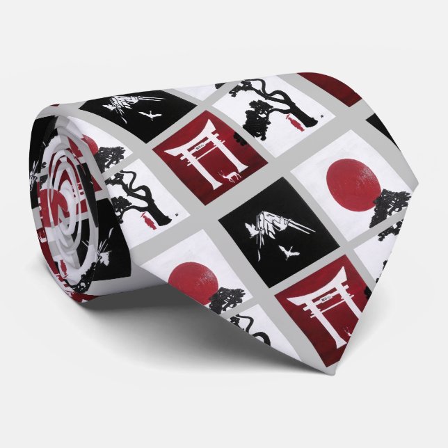 Der japanische Geist Gemälde von Alfred Fox Krawatte (Gerollt)