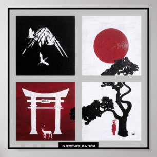Der japanische Geist Gemälde von Alfred Fox Poster
