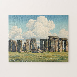 Der japanische Holzschnitt von Stonehenge Puzzle