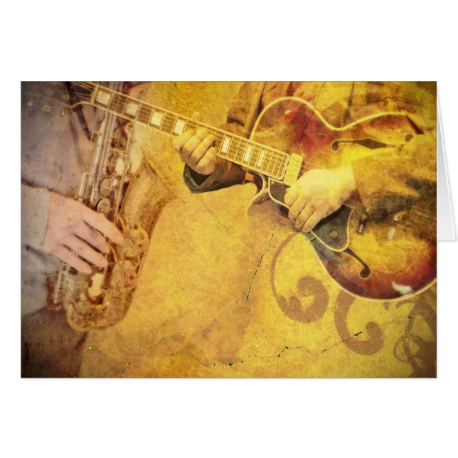 Der Jazz Musician Notecard (Vorderseite (Horizontal))