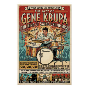 Der Jazz von Gene Krupa Poster