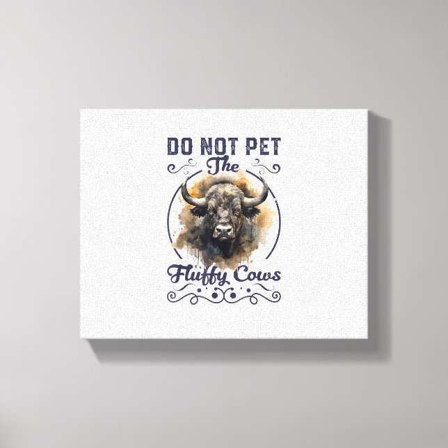 Der Jellowstone Park mit den fließenden Kühen darf Leinwanddruck (Vorderseite)