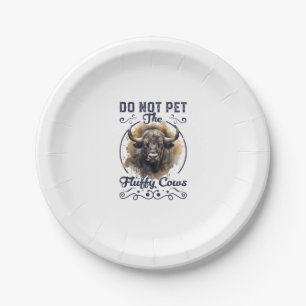 Der Jellowstone Park mit den fließenden Kühen darf Pappteller