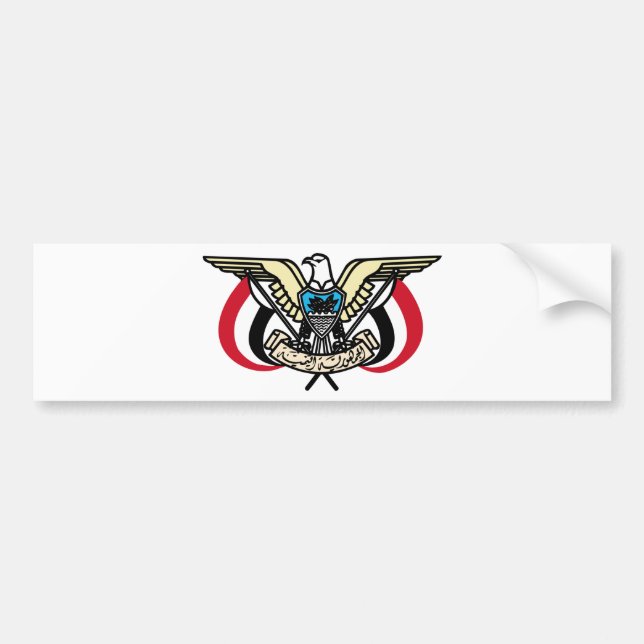 Der Jemen-Wappen Autoaufkleber (Vorne)