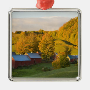 Der Jenne Bauernhof in Woodstock, Vermont. Fall. 2 Silbernes Ornament