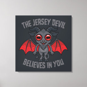 Der Jersey-Teufel glaubt an dich Leinwanddruck