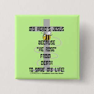 Der Jesus des Heldes Button