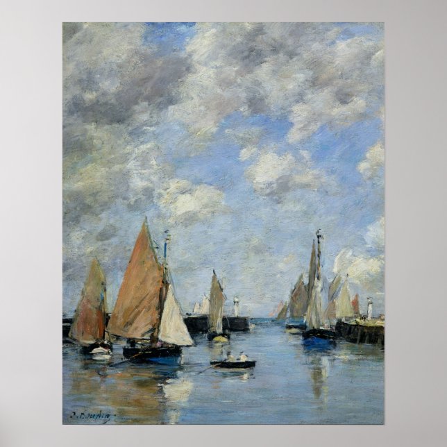 Der Jetty an der Flut, Trouville Poster (Vorne)