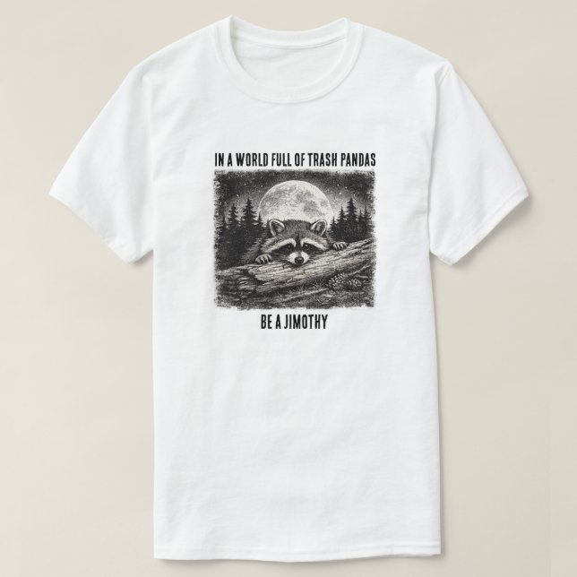 Der Jimothy Waschbär  T-Shirt (Design vorne)
