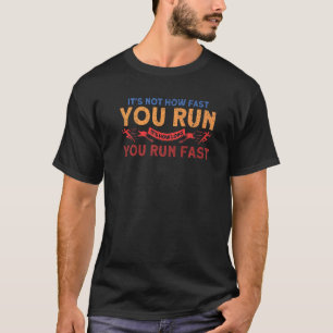 Der Jogger Halbmarathon Vintag Retro How Fas T-Shirt