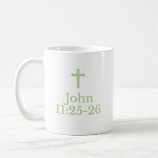Der John 11:25-26 Becher Kaffeetasse