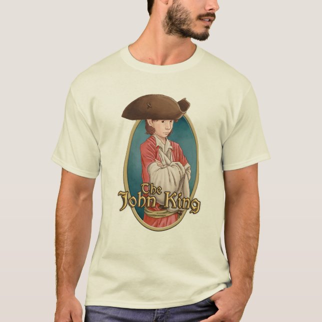Der John-König Label - weißer T - Shirt (Vorderseite)