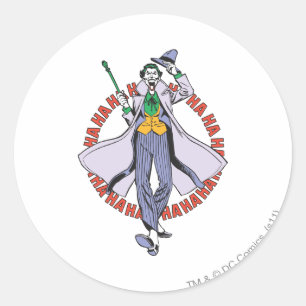 Der Joker gackert Runder Aufkleber