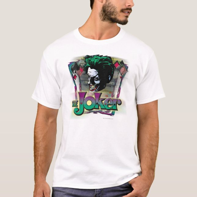 Der Joker - Gesicht und Logo T-Shirt (Vorderseite)