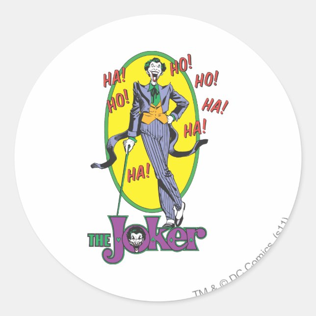 Der Joker hat zwei Ketten Runder Aufkleber (Vorderseite)