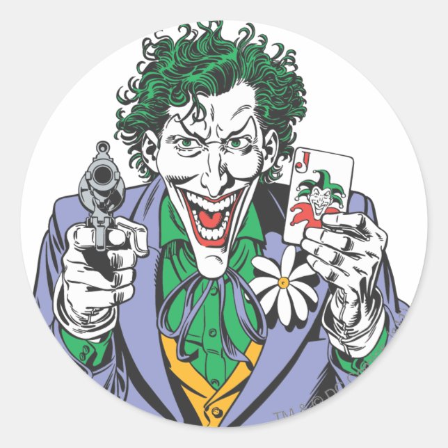 Der Joker Points Gun Runder Aufkleber (Vorderseite)