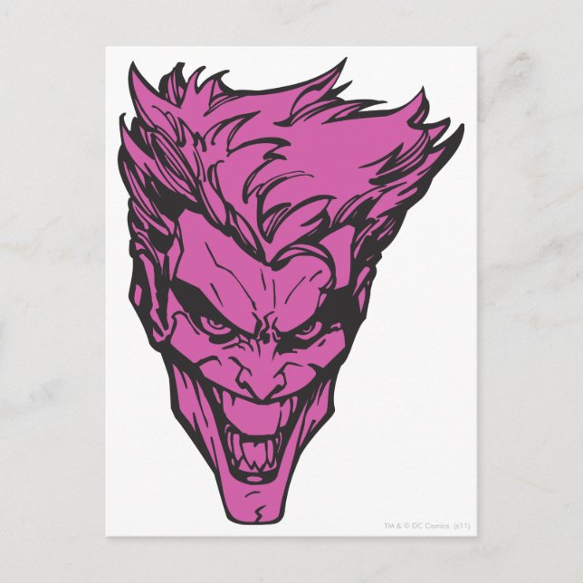 Der Joker rosa Postkarte (Vorderseite)
