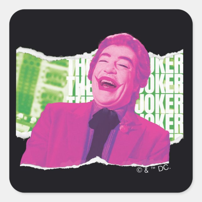 Der Joker Scrapbook lacht Quadratischer Aufkleber (Vorderseite)