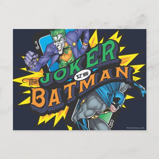 Der Joker Vs Batman Postkarte (Vorderseite)