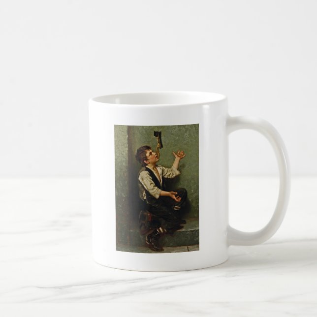 Der Jongleur 1882 ~ Schuhputzerjunge Kaffeetasse (Rechts)