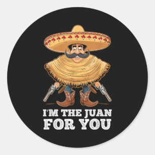 Der Juan für lustige Cinco de Mayo mexikanische Fi Runder Aufkleber