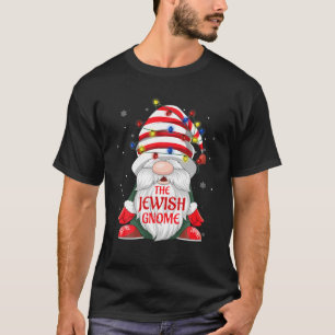 Der jüdische Gnome Buffalo Karierter Weihnachtsbau T-Shirt