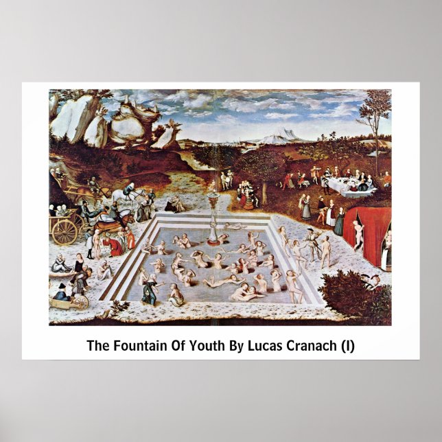 Der Jungbrunnen von Lucas Cranach (I) Poster (Vorne)