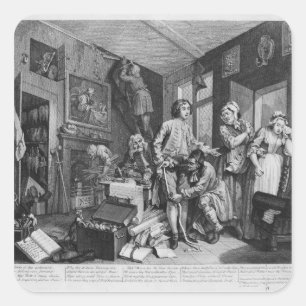 Der junge Erb nimmt Besitz von Quadratischer Aufkleber