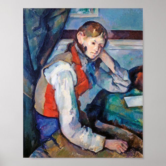 Der Junge im Roten Westen, Cezanne Poster (Vorne)