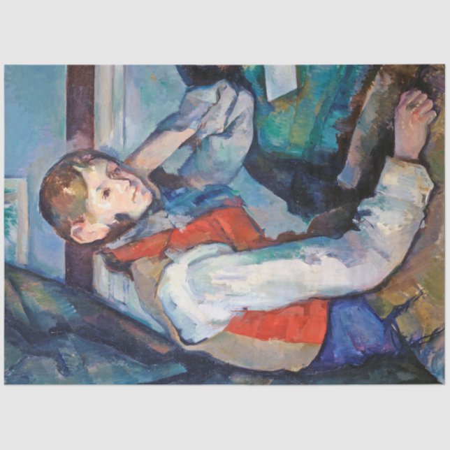 Der Junge im Roten Westen, Cezanne Seidenpapier (Vorderseite)