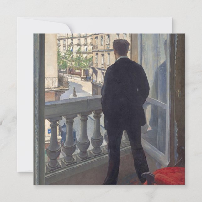 Der junge Mann an seinem Fenster von Gustave Caill (Vorderseite)