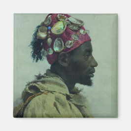 Der junge Mann in Profil (Profil aux coquillages) Magnet