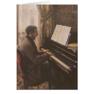 Der junge Mann spielt Klavier von Gustave Caillebo
