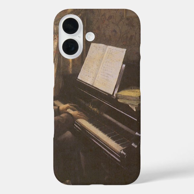 Der junge Mann spielt Klavier von Gustave Caillebo Case-Mate iPhone Hülle (Rückseite)