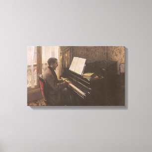 Der junge Mann spielt Klavier von Gustave Caillebo Leinwanddruck