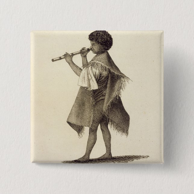 Der junge Mann Taiyota, Eingeborener von Otaheite, Button (Vorderseite)