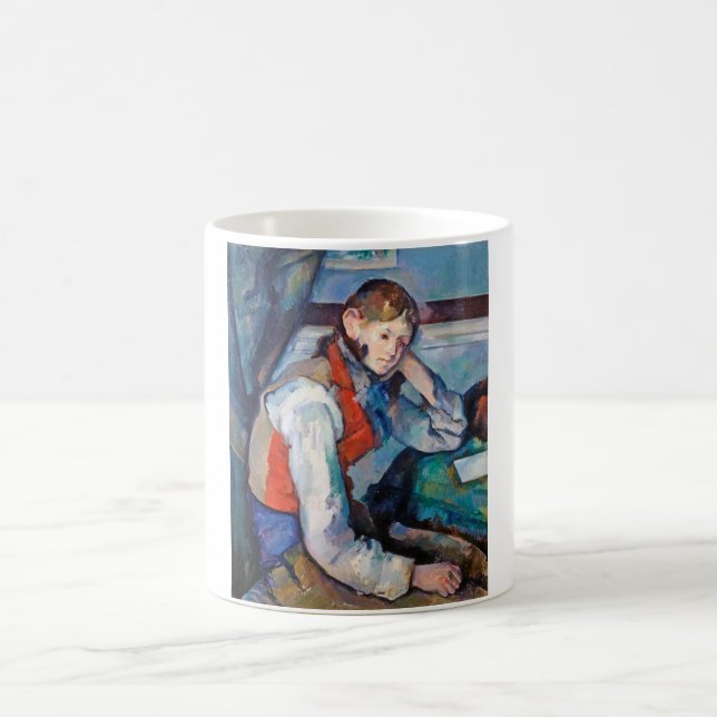 Der Junge mit der roten Weste, Cezanne Kaffeetasse (Mittel)