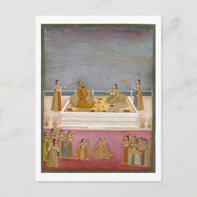 Der junge MogulKaiser Muhammad Shah in einer klein Postkarte (Vorderseite)