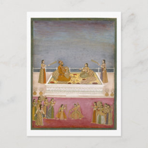 Der junge MogulKaiser Muhammad Shah in einer klein Postkarte